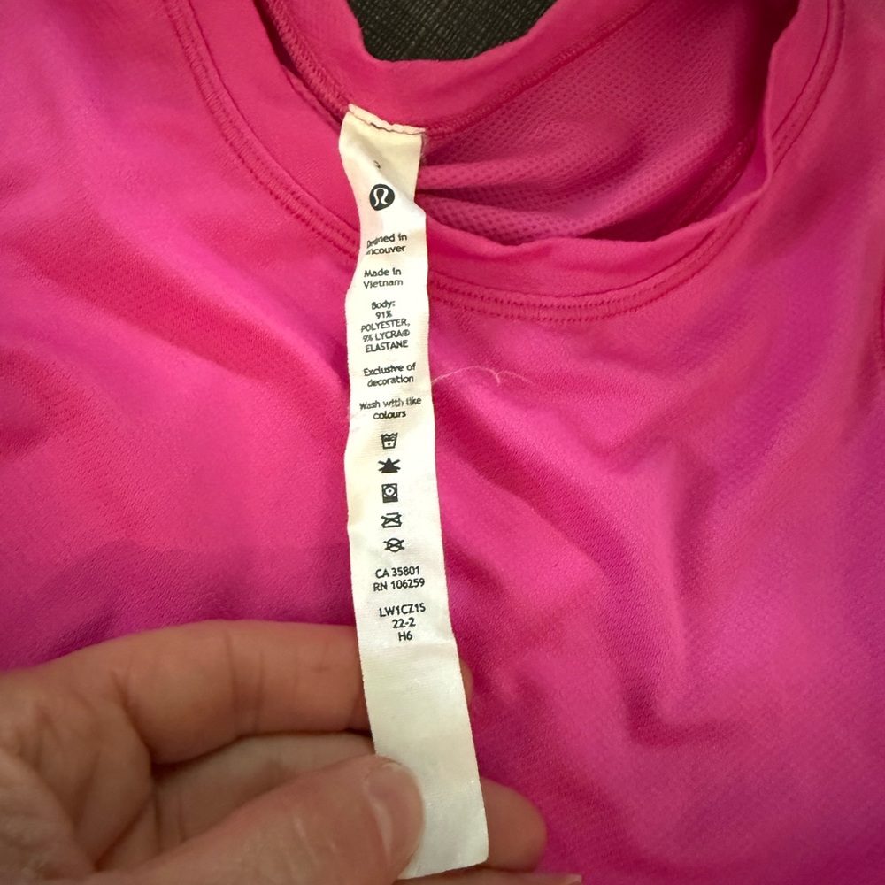 Lululemon Pink Athletic Top